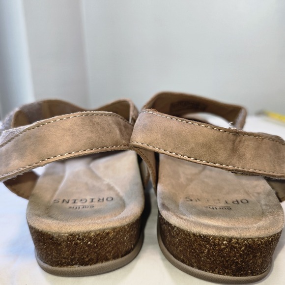 Earth Origins‎ Options Sandals Comfort Slingback Taupe Cutout Casual Shoes - Picture 8 of 16
